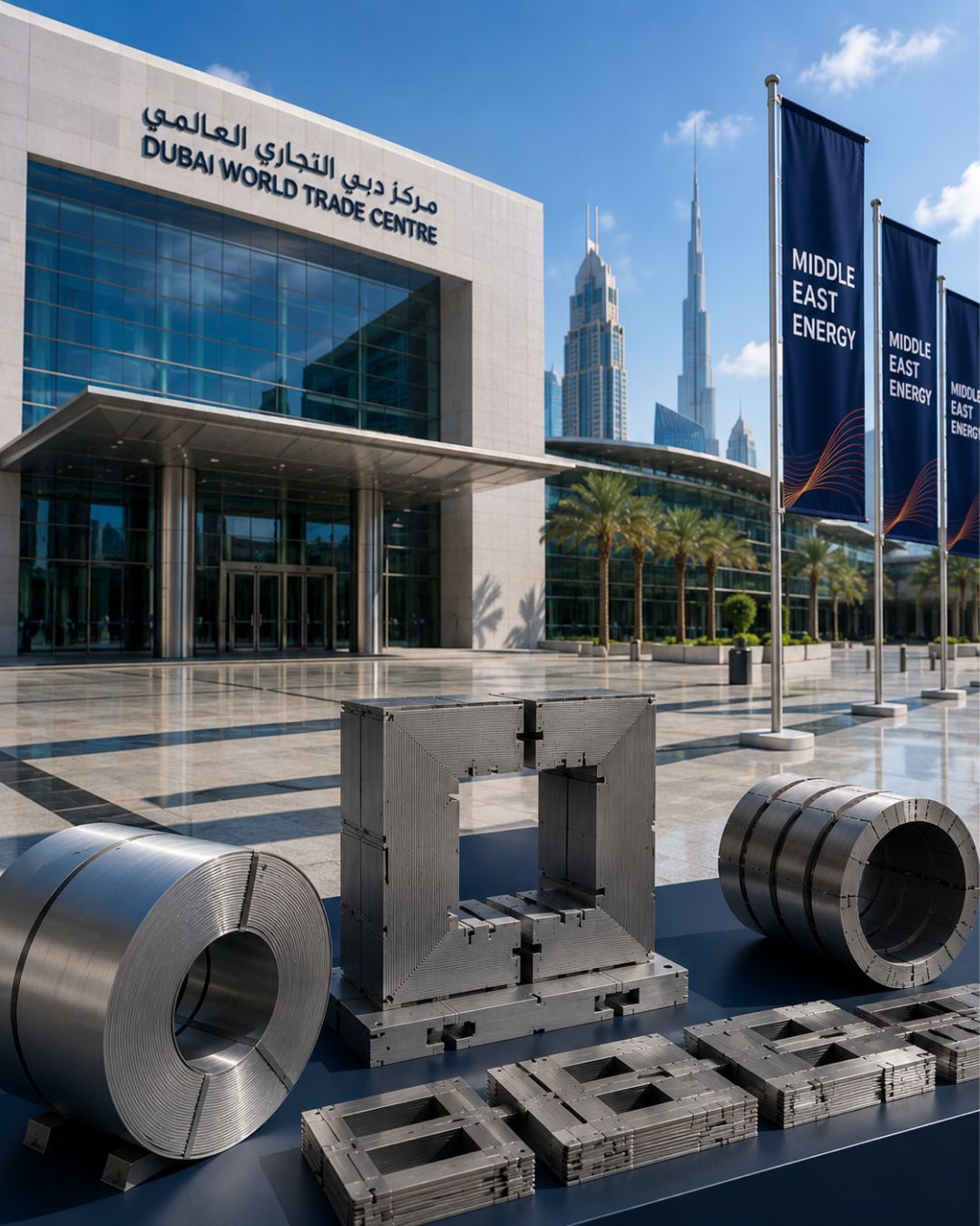Middle East Energy 2026 Dubai – ESPIL Electrical Steel Solutions Middle East Energy 2026 Dubai, Dubai World Trade Centre energy exhibition, electrical steel solutions UAE, transformer core solutions Dubai, CRGO electrical steel exhibition, power and transformer industry expo, ESPIL Middle East Energy 2026
